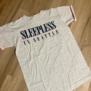 Gray Sleepless in Seattle Short Sleeve Tee